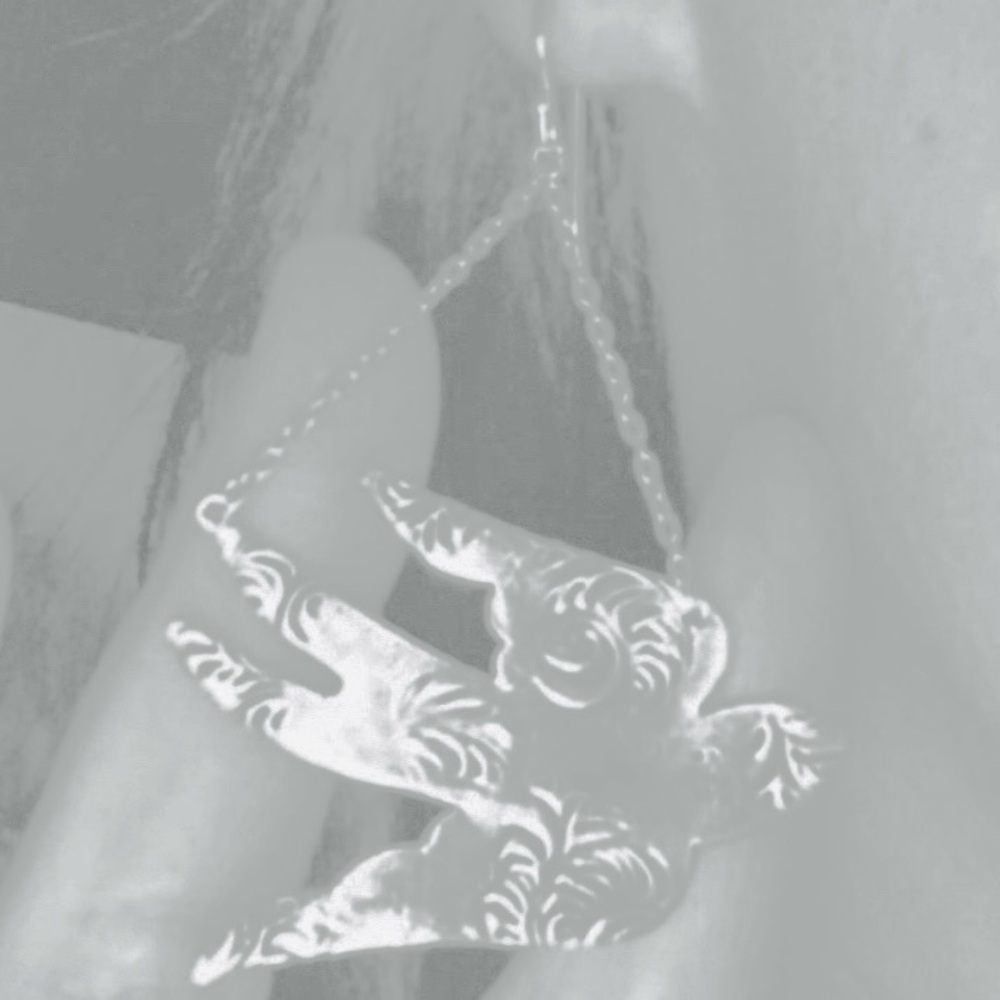 Split Tail Swallow~ Lacey Leaf Garden Flying Bird Avian Nature Chandelier Dangle - Picture 16 of 16